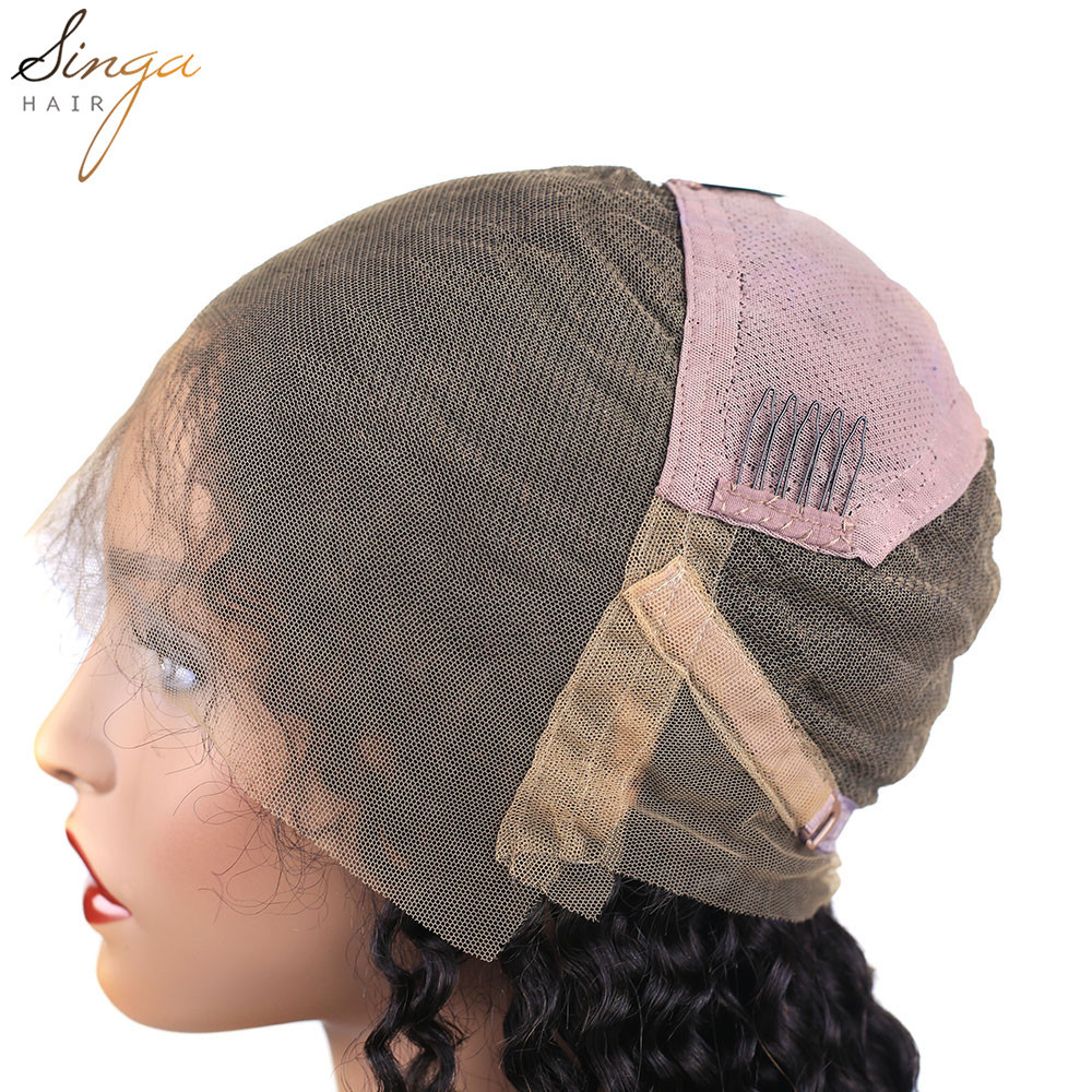 US Pre Plucked Curly Lace Front Wigs Brazilian Hair Full Lace Wig With Baby Hair