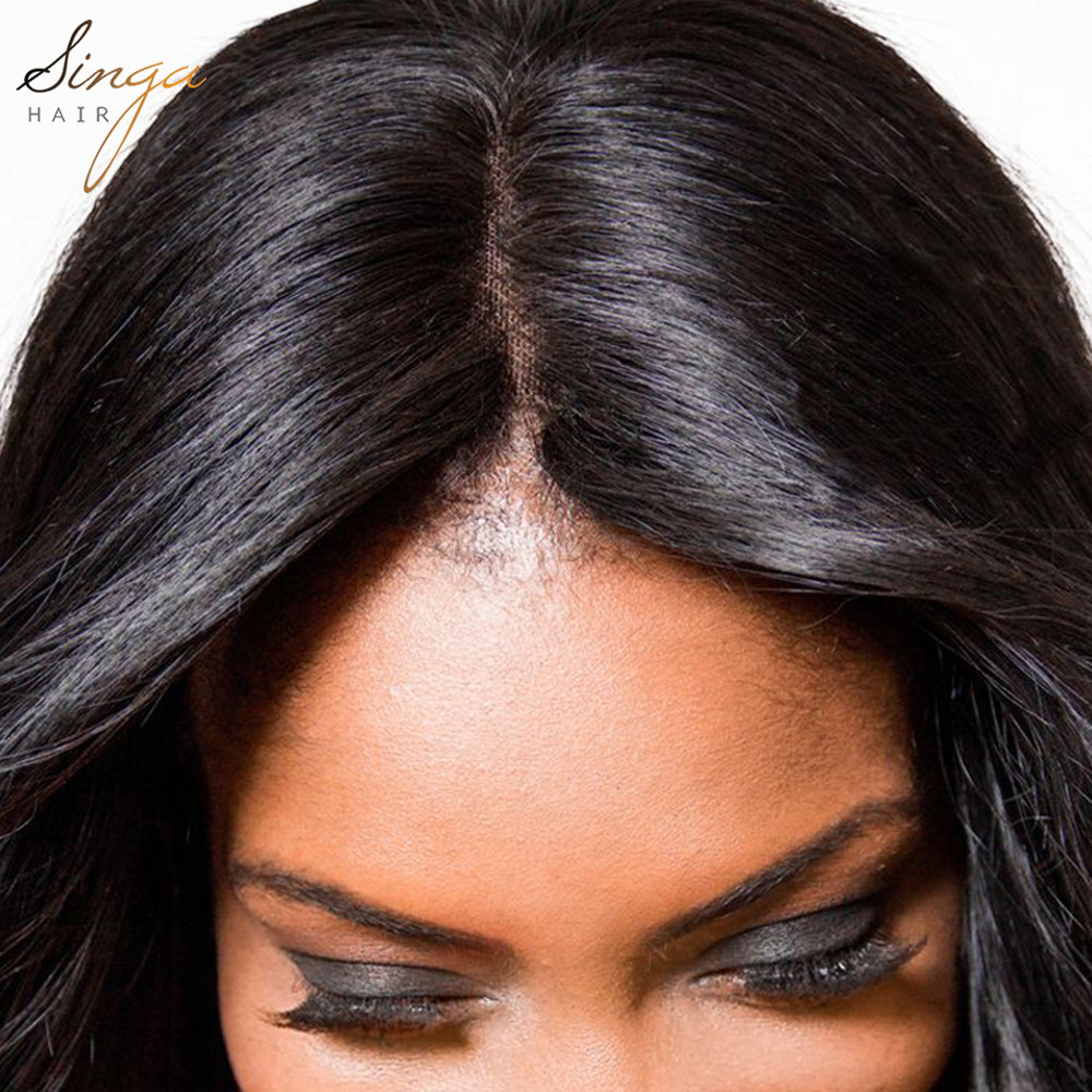 Natural Color Pre Plucked Lace Frontal Closure Wet and Wavy 9A Brazilian Virgin Human Hair