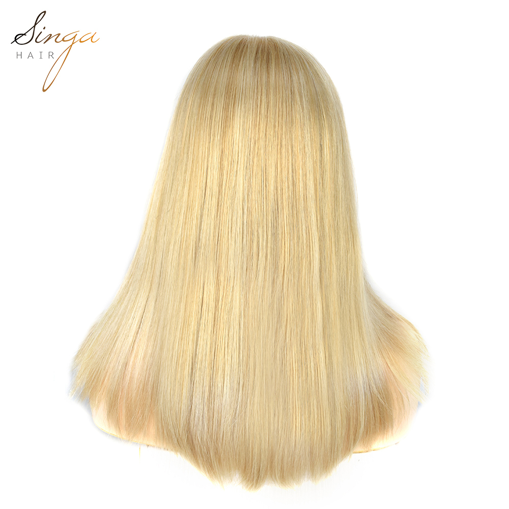 Synthetic Women Wigs Full Cap Kanekalon Heat Friendly Short Natural Wavy Lady Hair Replacement Premium Quality Gold Hair System
