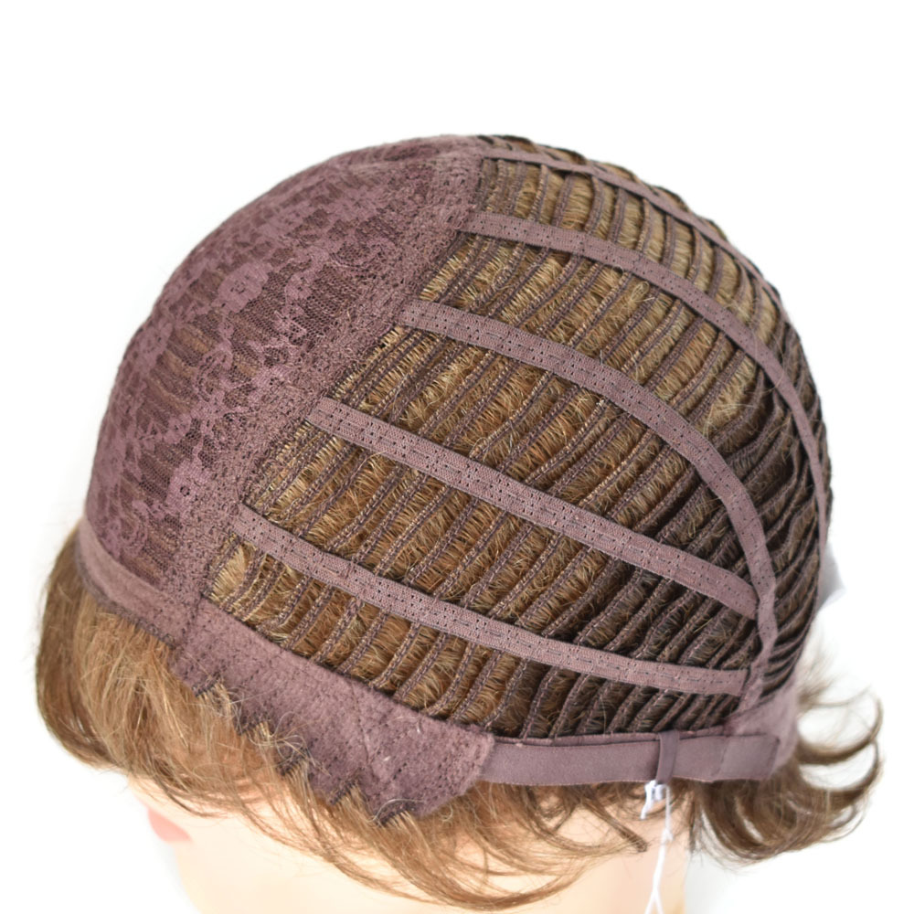 Layered Short Wavy Synthetic Wig Light Blond Sandy Color Natural Looking Heat Resistant Kanekalon Hair Daily Used Wigs Full Cap