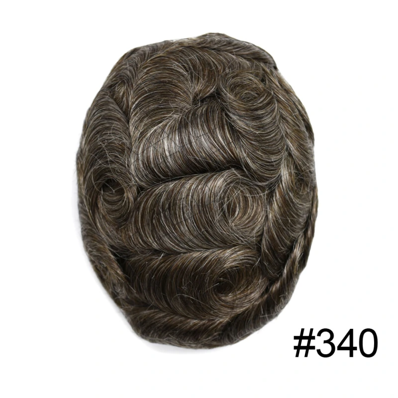 Super Thin Skin Men's Toupee UTS: 0.03-0.04mm Ultra-Thin PU Hairpiece | V-Looped Technique | Medium-Low Density | Natural & Breathable | Customizable Styles | Ideal for Thinning Hair & Style Upgrade
