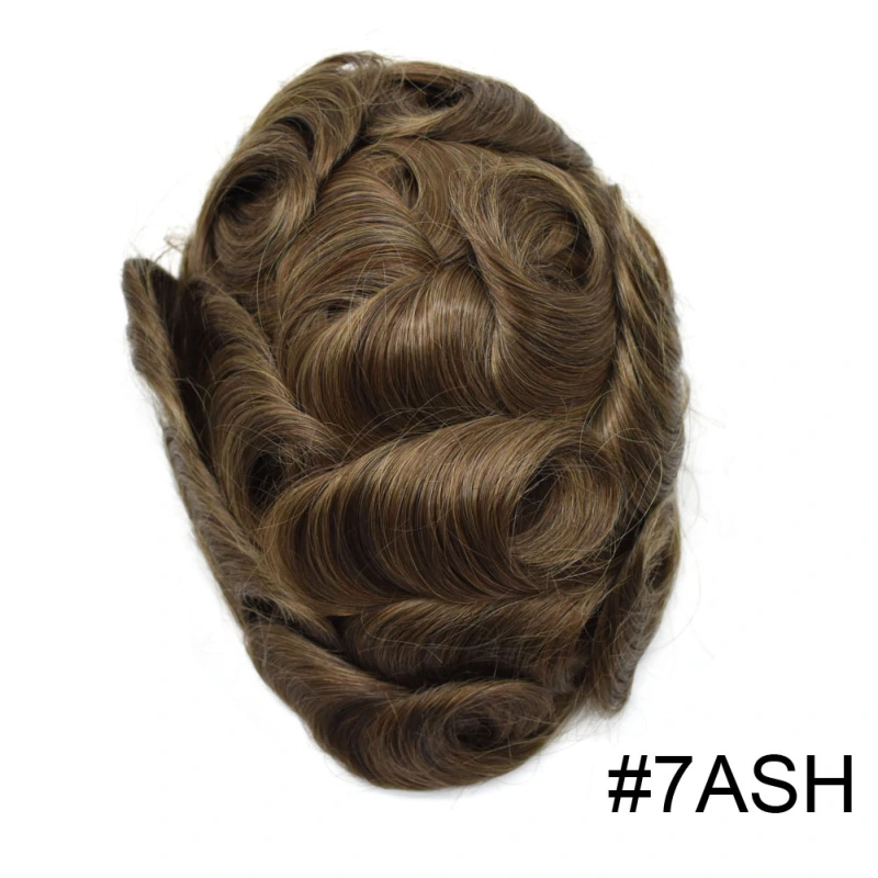 Super Thin Skin Men's Toupee UTS: 0.03-0.04mm Ultra-Thin PU Hairpiece | V-Looped Technique | Medium-Low Density | Natural & Breathable | Customizable Styles | Ideal for Thinning Hair & Style Upgrade