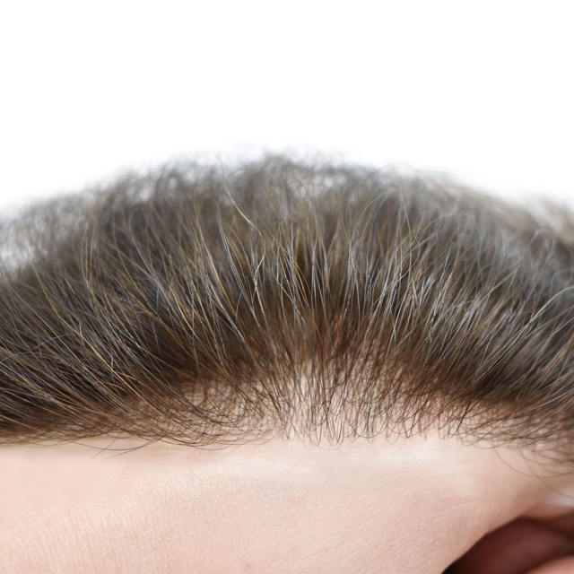 Skin Hair System 0.06mm Mens Hair Pieces for Sale Natural Hairline Stock Cheap Toupee Undetectable Human Hair Replacement