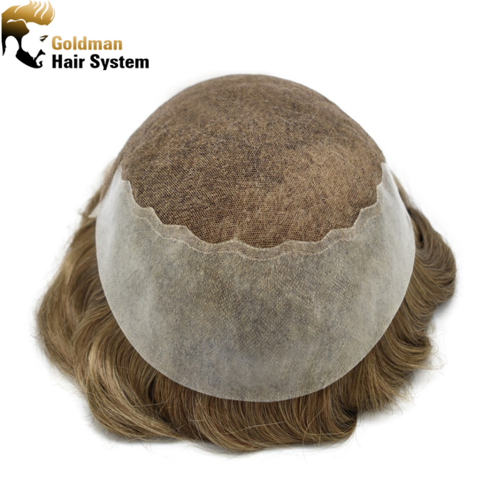 Q6: Full Lace Mens Toupee Thin Skin Easy Wear Medium Density Hair System Replacement Durable And Comfortable More Colors Men Wig