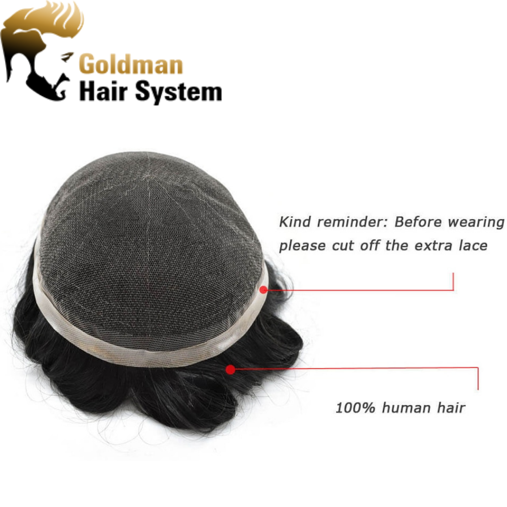 Full French Lace: Mens Toupee  Easy Wear Light To Medium Density Hair System Replacement Durable And Comfortable  More Colors Wig