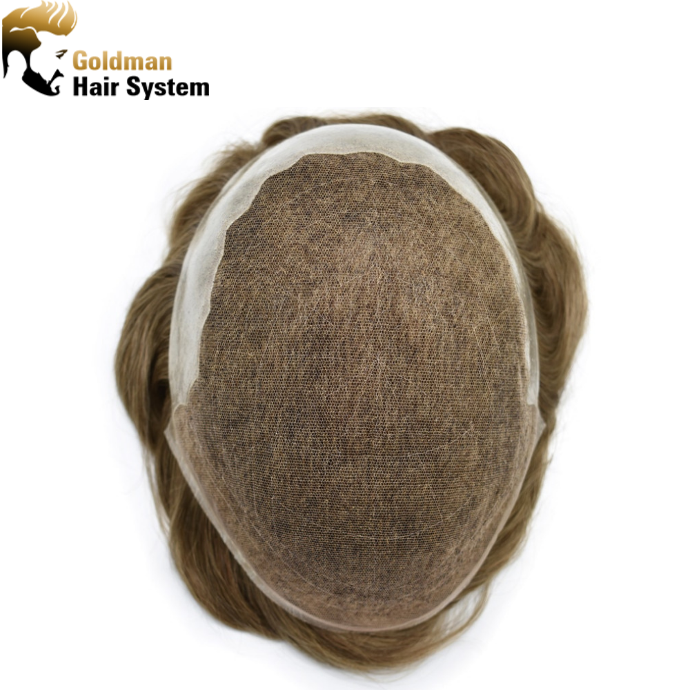 Q6: Full Lace Mens Toupee Thin Skin Easy Wear Medium Density Hair System Replacement Durable And Comfortable More Colors Men Wig