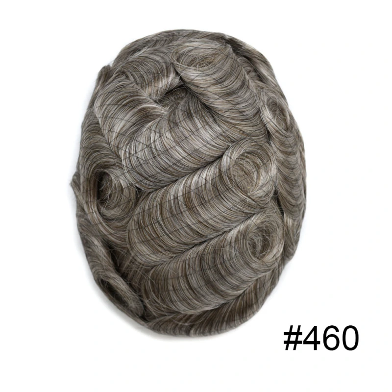 Super Thin Skin Men's Toupee UTS: 0.03-0.04mm Ultra-Thin PU Hairpiece | V-Looped Technique | Medium-Low Density | Natural & Breathable | Customizable Styles | Ideal for Thinning Hair & Style Upgrade