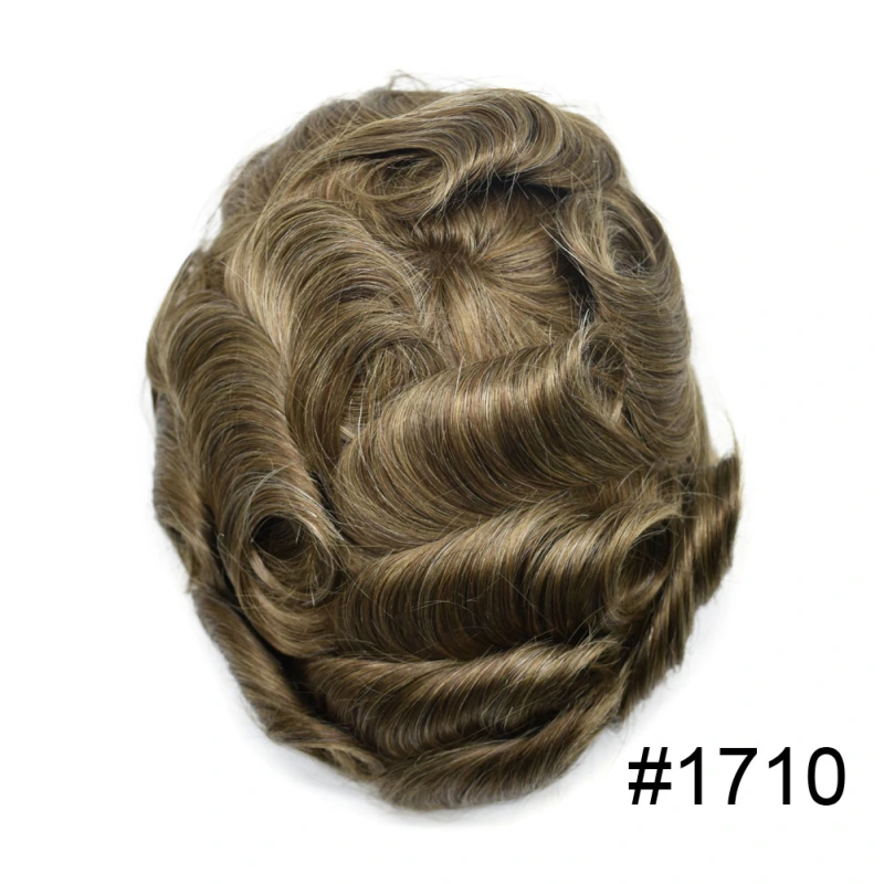 Super Thin Skin Men's Toupee UTS: 0.03-0.04mm Ultra-Thin PU Hairpiece | V-Looped Technique | Medium-Low Density | Natural & Breathable | Customizable Styles | Ideal for Thinning Hair & Style Upgrade