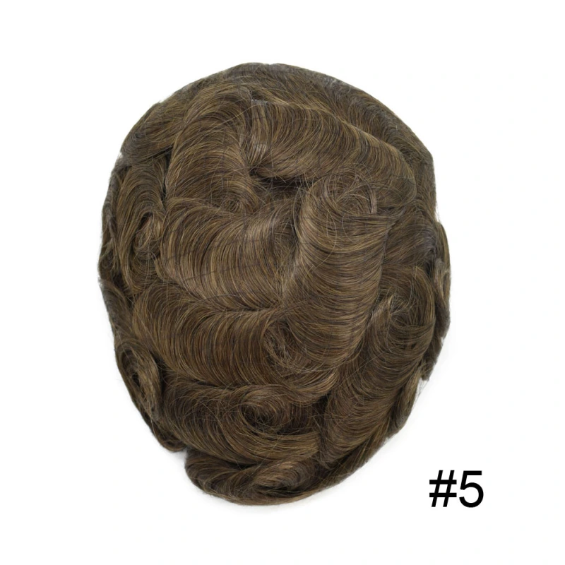 Super Thin Skin Men's Toupee UTS: 0.03-0.04mm Ultra-Thin PU Hairpiece | V-Looped Technique | Medium-Low Density | Natural & Breathable | Customizable Styles | Ideal for Thinning Hair & Style Upgrade