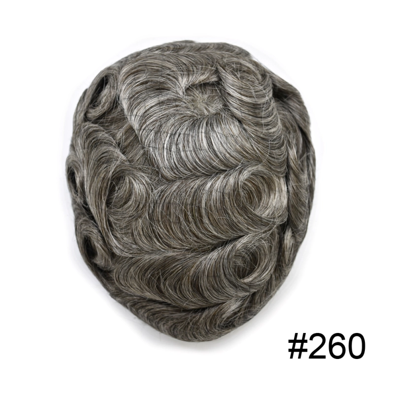 Thin Poly Replacement Papy: 0.10-0.12mm PU Men's Hairpiece | Hand-Tied | Natural Look | High-Density Hair | Customizable Styles
