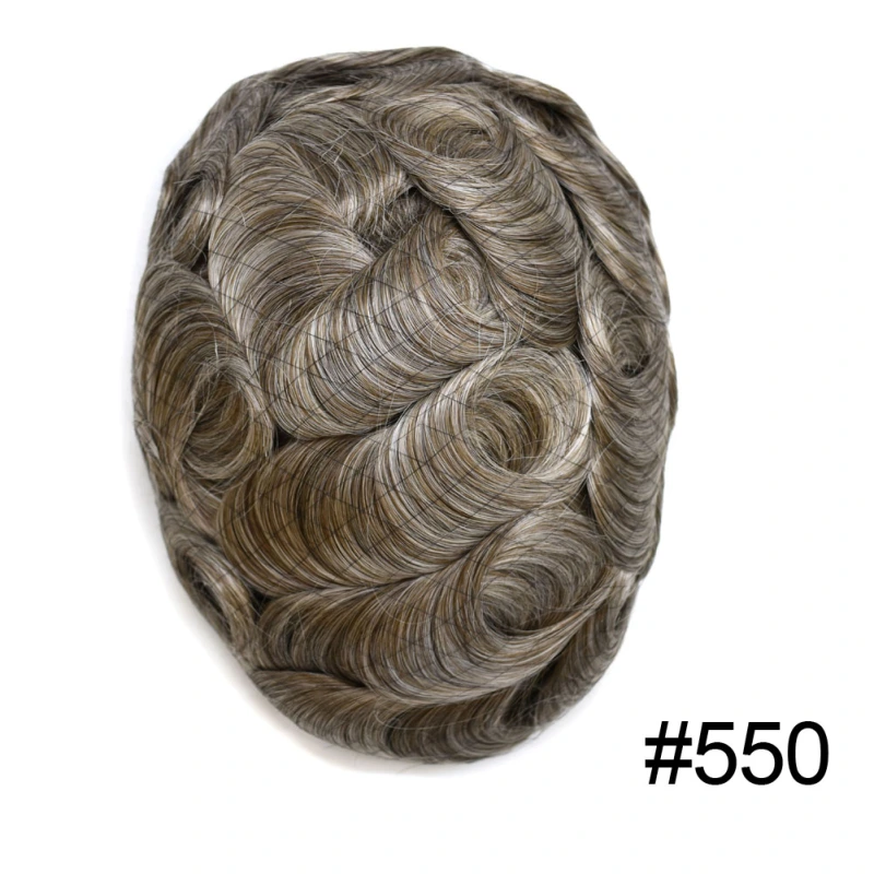 Thin Poly Replacement Papy: 0.10-0.12mm PU Men's Hairpiece | Hand-Tied | Natural Look | High-Density Hair | Customizable Styles