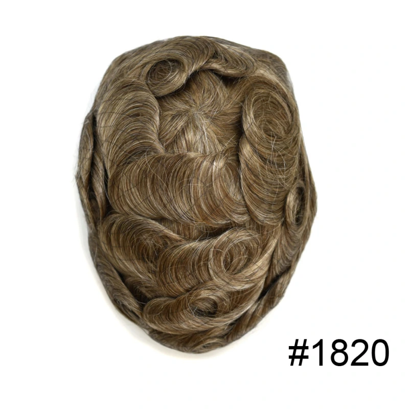 Thin Poly Replacement Papy: 0.10-0.12mm PU Men's Hairpiece | Hand-Tied | Natural Look | High-Density Hair | Customizable Styles