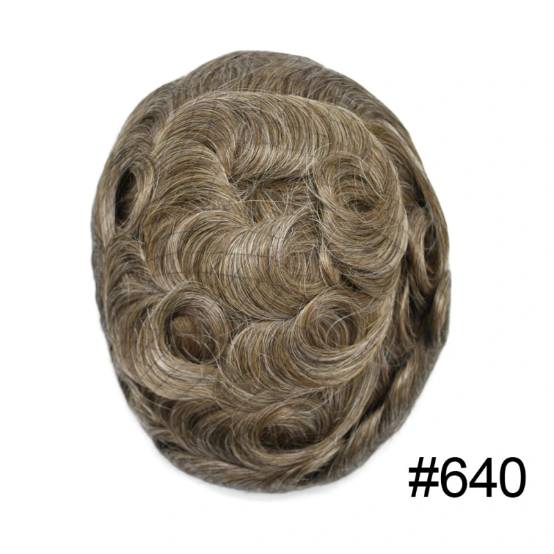 Thin Poly Replacement Papy: 0.10-0.12mm PU Men's Hairpiece | Hand-Tied | Natural Look | High-Density Hair | Customizable Styles