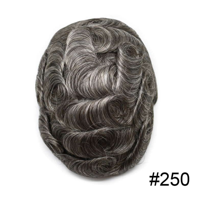 Thin Poly Replacement Papy: 0.10-0.12mm PU Men's Hairpiece | Hand-Tied | Natural Look | High-Density Hair | Customizable Styles
