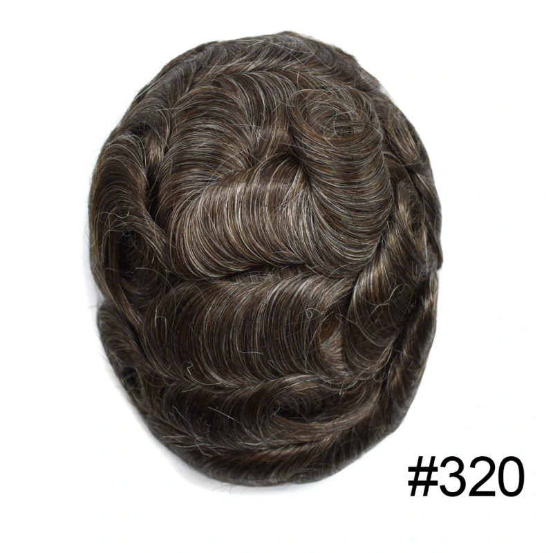 Thin Poly Replacement Papy: 0.10-0.12mm PU Men's Hairpiece | Hand-Tied | Natural Look | High-Density Hair | Customizable Styles