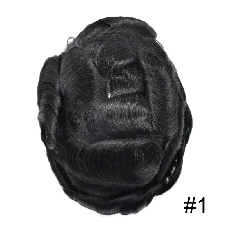 Thin Poly Replacement Papy: 0.10-0.12mm PU Men's Hairpiece | Hand-Tied | Natural Look | High-Density Hair | Customizable Styles