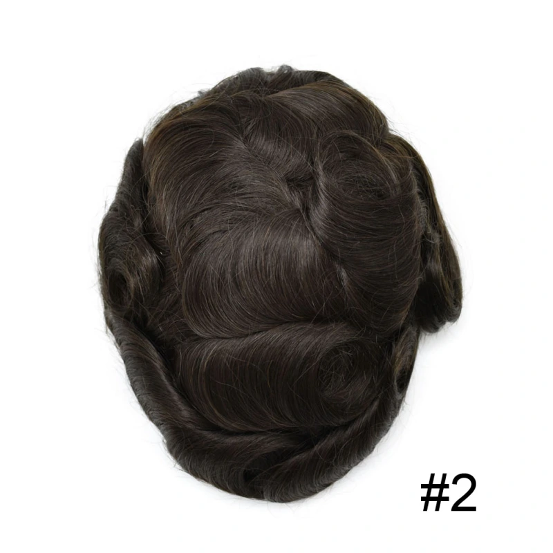Thin Poly Replacement Papy: 0.10-0.12mm PU Men's Hairpiece | Hand-Tied | Natural Look | High-Density Hair | Customizable Styles