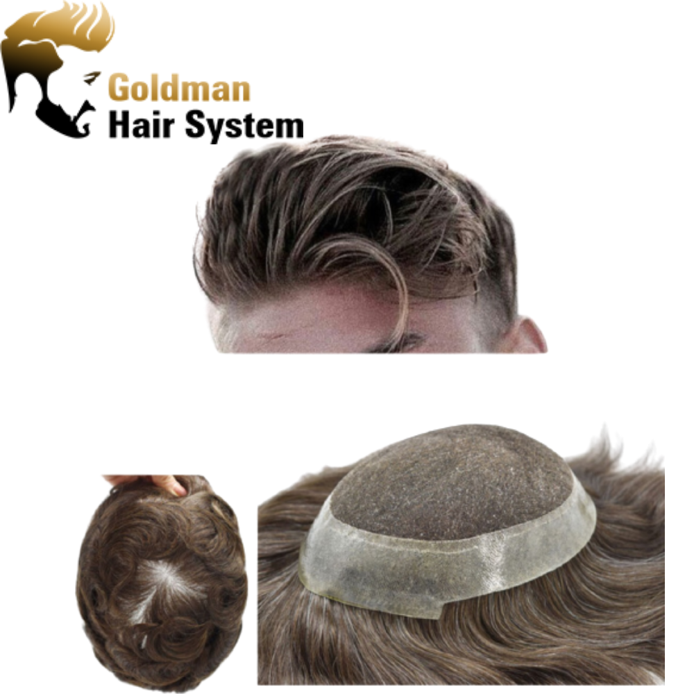 Australia: Singa Hair French Lace Mens Hairpieces Toupee, Easy Tape Attached Thin Skin Around Men Hair Systems, Skin Realistic Human Hair Pieces For Men