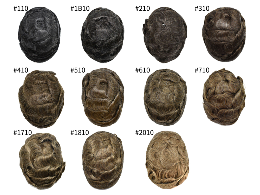 Full Lace Mens Toupee Easy Wear Light To Medium Density Hair System Replacement Durable And Comfortable  More Colors Wigs