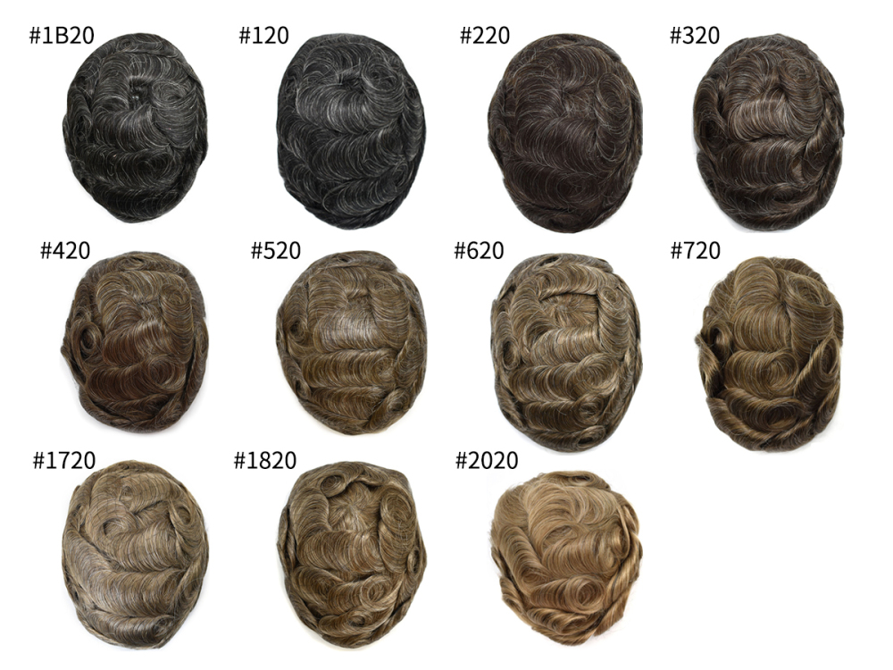 Full Lace Mens Toupee Easy Wear Light To Medium Density Hair System Replacement Durable And Comfortable  More Colors Wigs