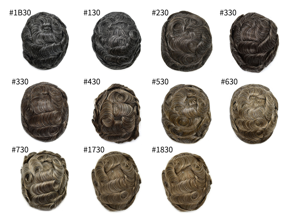 Full Lace Mens Toupee Easy Wear Light To Medium Density Hair System Replacement Durable And Comfortable  More Colors Wigs