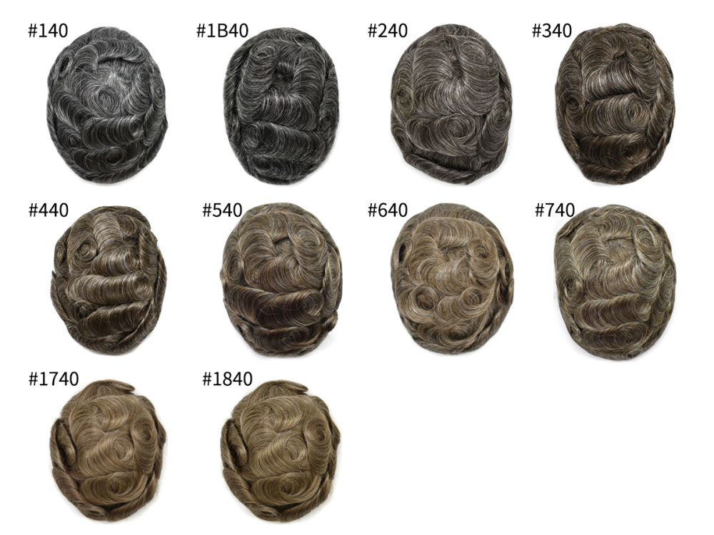 Full Lace Mens Toupee Easy Wear Light To Medium Density Hair System Replacement Durable And Comfortable  More Colors Wigs