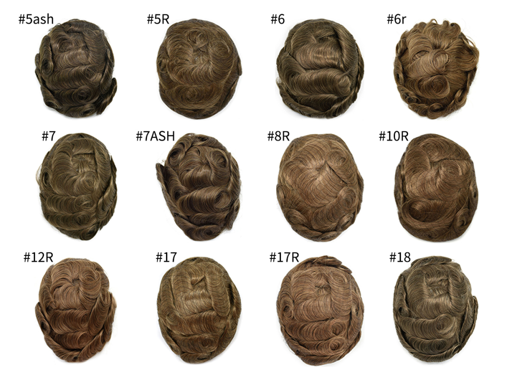 Full Lace Mens Toupee Easy Wear Light To Medium Density Hair System Replacement Durable And Comfortable  More Colors Wigs