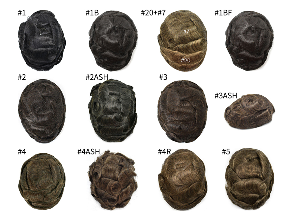 Full Lace Mens Toupee Easy Wear Light To Medium Density Hair System Replacement Durable And Comfortable  More Colors Wigs