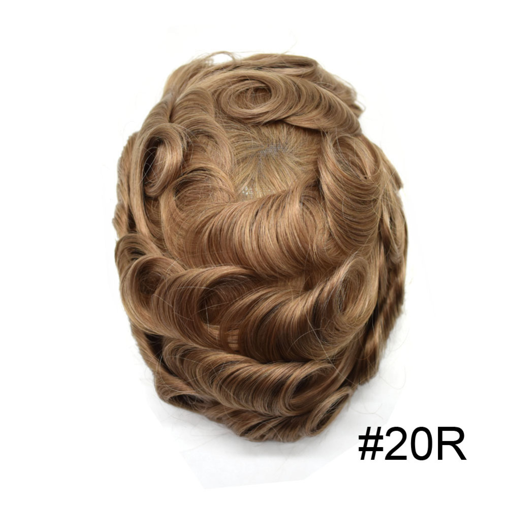 Goldman Q6 Men's Hairpiece | Custom Color Match (Black to Blonde) | French Lace Front & 3" Transparent PU Back