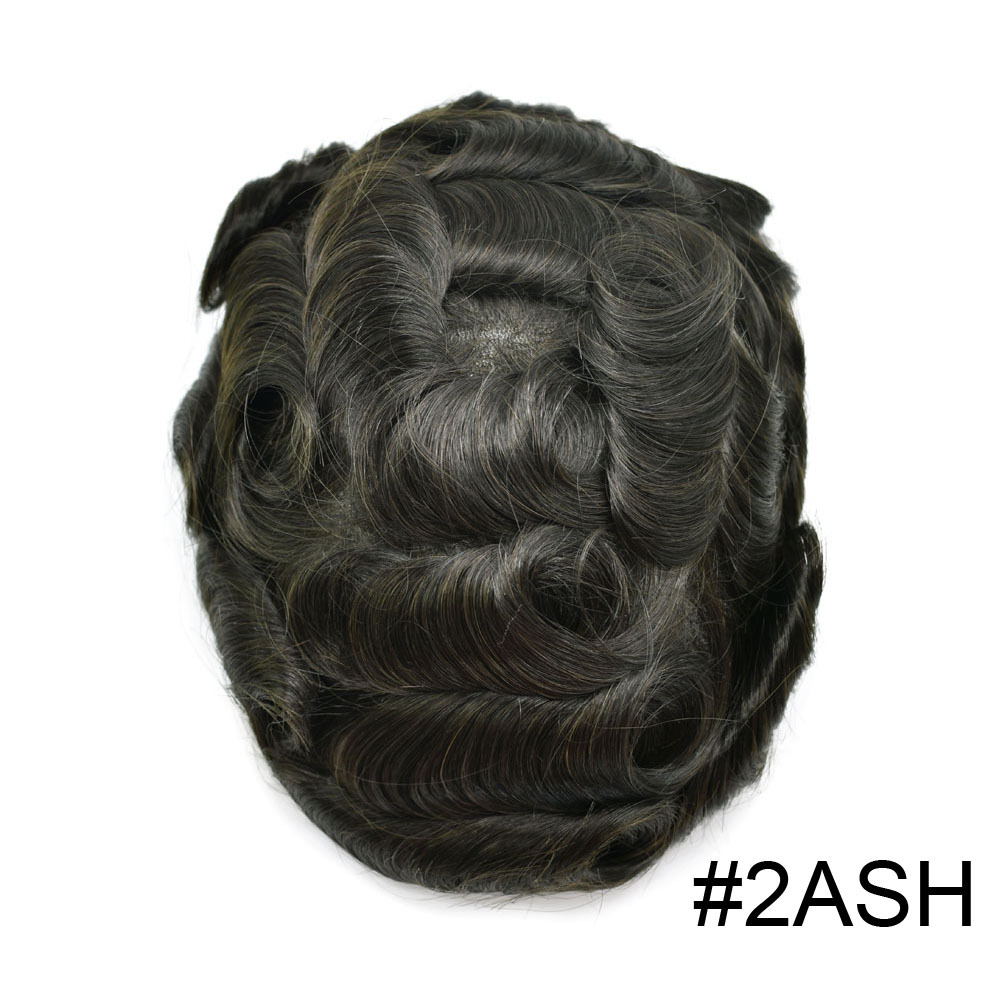 Goldman Dual-Tech Hair System for Men D7-5|French Lace Natural Look + Non-Slip PU Border|Perfect for Athletes & Active Professionals