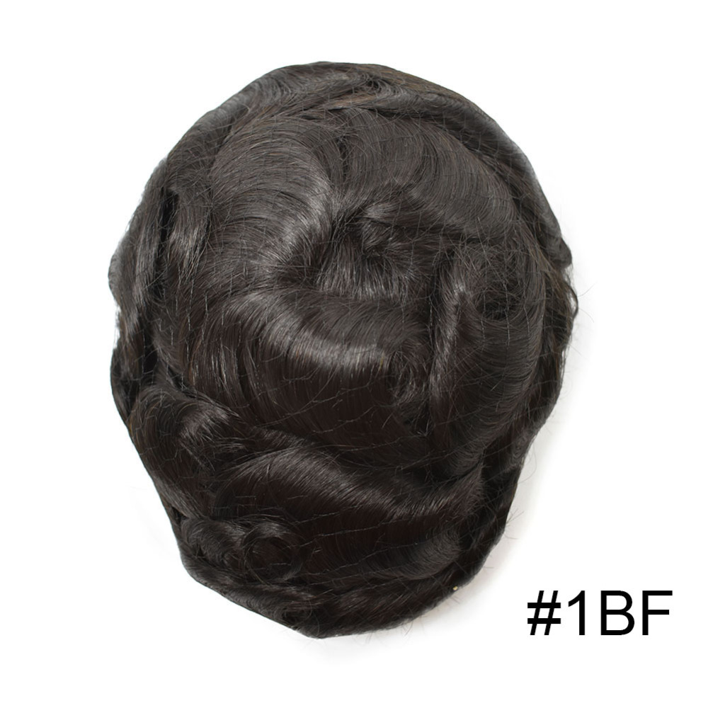 LEF: Singa Hair Fine Mono Mens Human Hair Toupee,French Lace Front Hair Pieces For Men, Glue On Clear Poly Skin Around Hair System For Men