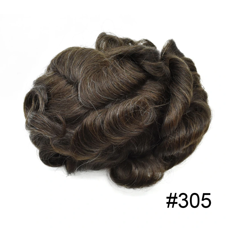 Goldman Hybrid Hair System BX2 - French Lace Center & PU Edge for Strong Hold - Gym/Swimming/Sweat-Resistant