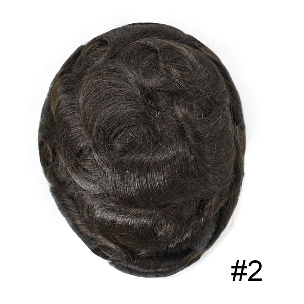 LEF: Singa Hair Fine Mono Mens Human Hair Toupee,French Lace Front Hair Pieces For Men, Glue On Clear Poly Skin Around Hair System For Men