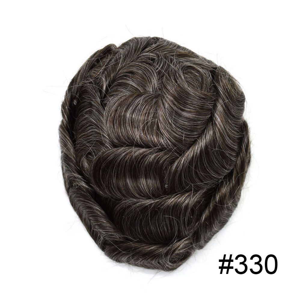 Goldman BX2 Hybrid Hair Replacement System for Men | French Lace Center + PU Edge | Gym/Swim/Sweat-Resistant | Lightweight & Strong Hold