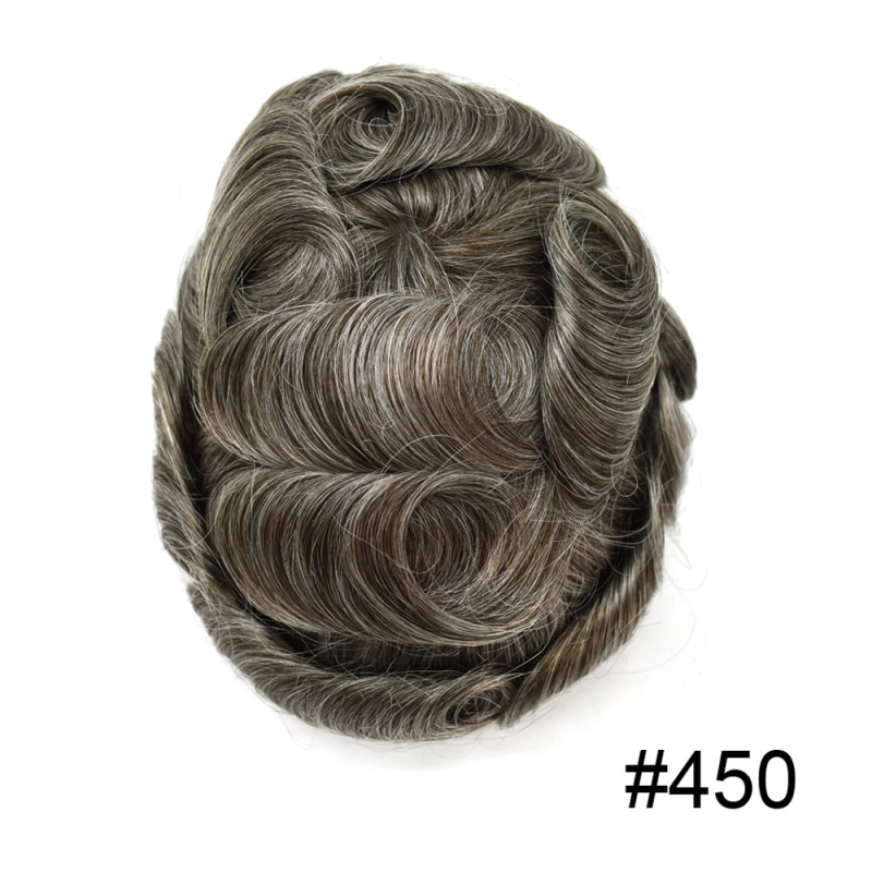 Goldman Hybrid Hair System BX2 - French Lace Center & PU Edge for Strong Hold - Gym/Swimming/Sweat-Resistant