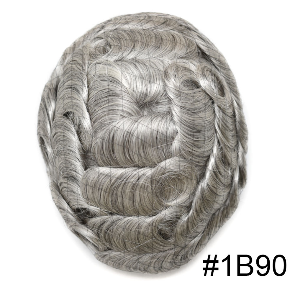 Goldman BX6 Afro American Wave Men's French Lace Toupee | Indian Remy Hair, PU Sides | Natural Curl, 120% Density, Customizable