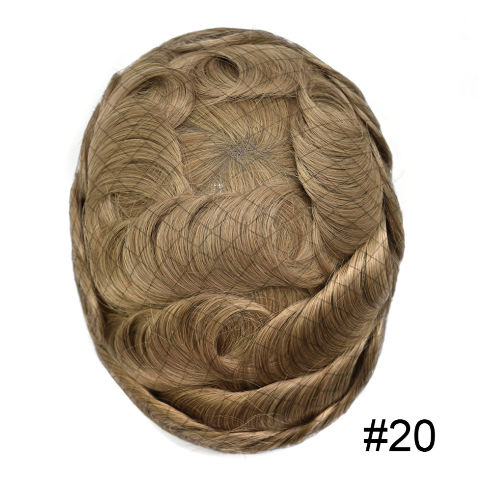 Goldman Men's Indian Remy Hair Toupee A-1 | Fine Mono Base, Natural Poly Coating | Durable, Comfortable Replacement Wig for Men