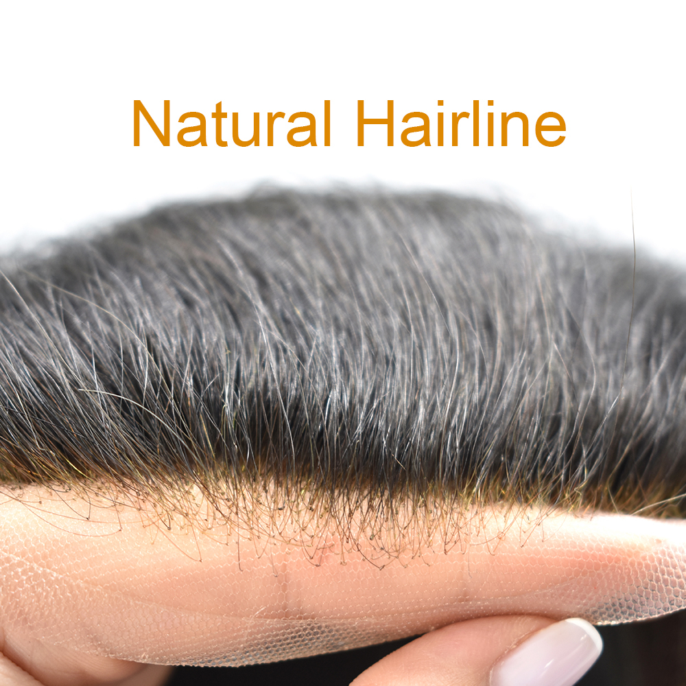Goldman Hair Adjustable French Lace Front Mens Toupee FPM | USA Stock | Cut-Away Fine Mono Poly Skin, Natural Hairline | Real Human Hair, Breathable & Durable | Fast Shipping