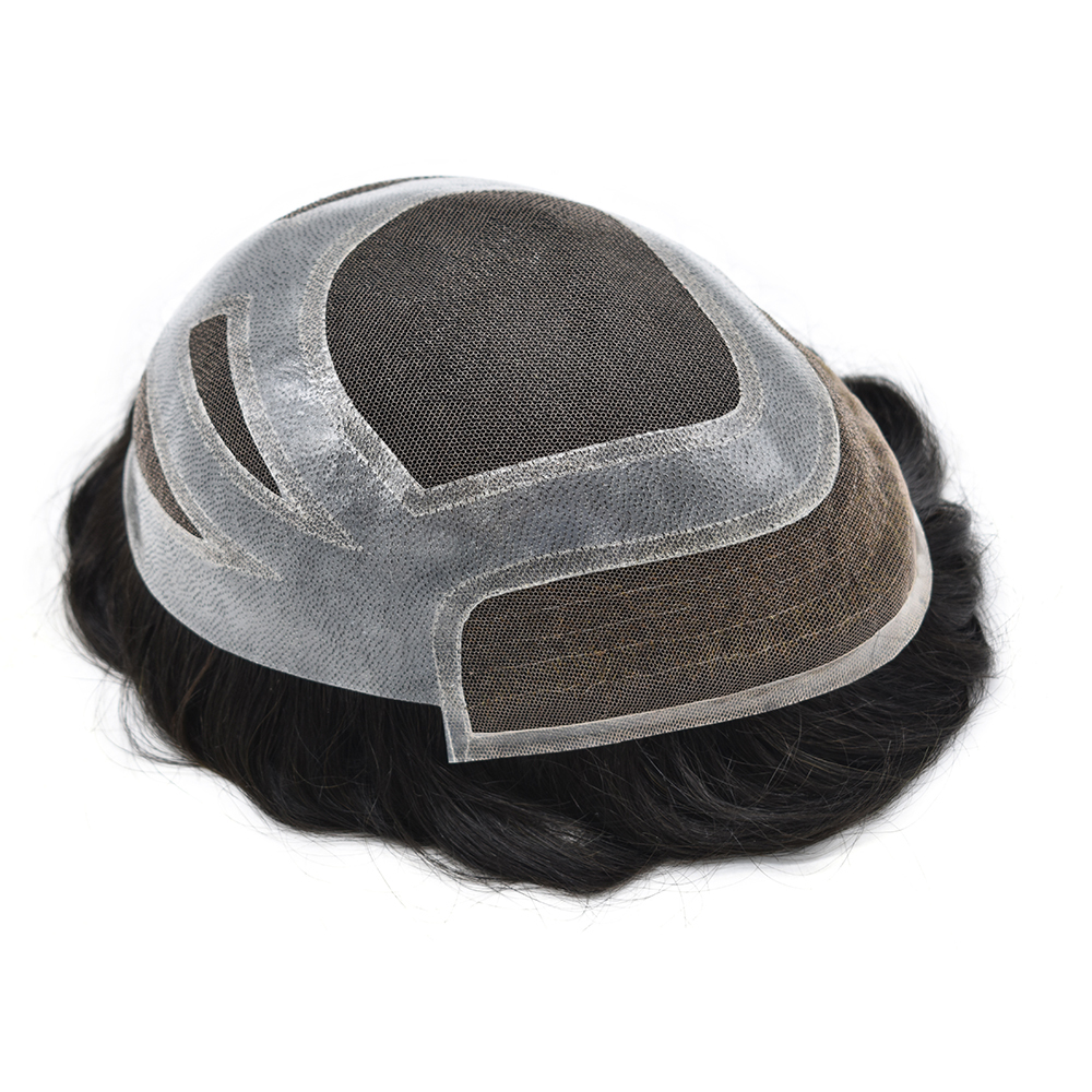 Goldman Hair Adjustable French Lace Front Mens Toupee FPM | USA Stock | Cut-Away Fine Mono Poly Skin, Natural Hairline | Real Human Hair, Breathable & Durable | Fast Shipping