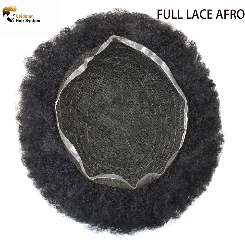 Singahair Afro American Wave Mens Toupees Full Lace European Hair Touch Hair Systems Units