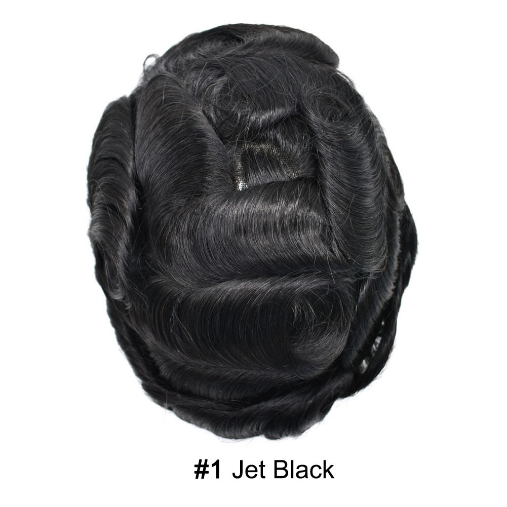 【Goldman Hair】 Fine Monofilament Hair Replacement System | Toupee For Men Durable Hair Piece Natural Hairline Hair Replacement System