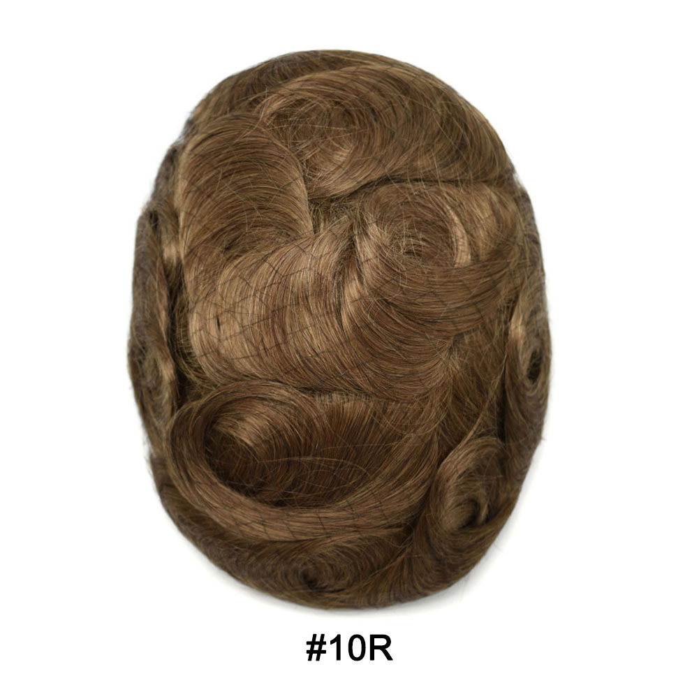 【Goldman Hair】 Fine Monofilament Hair Replacement System Toupee For Men Durable Hair Piece Natural Hairline Hair Replacement System