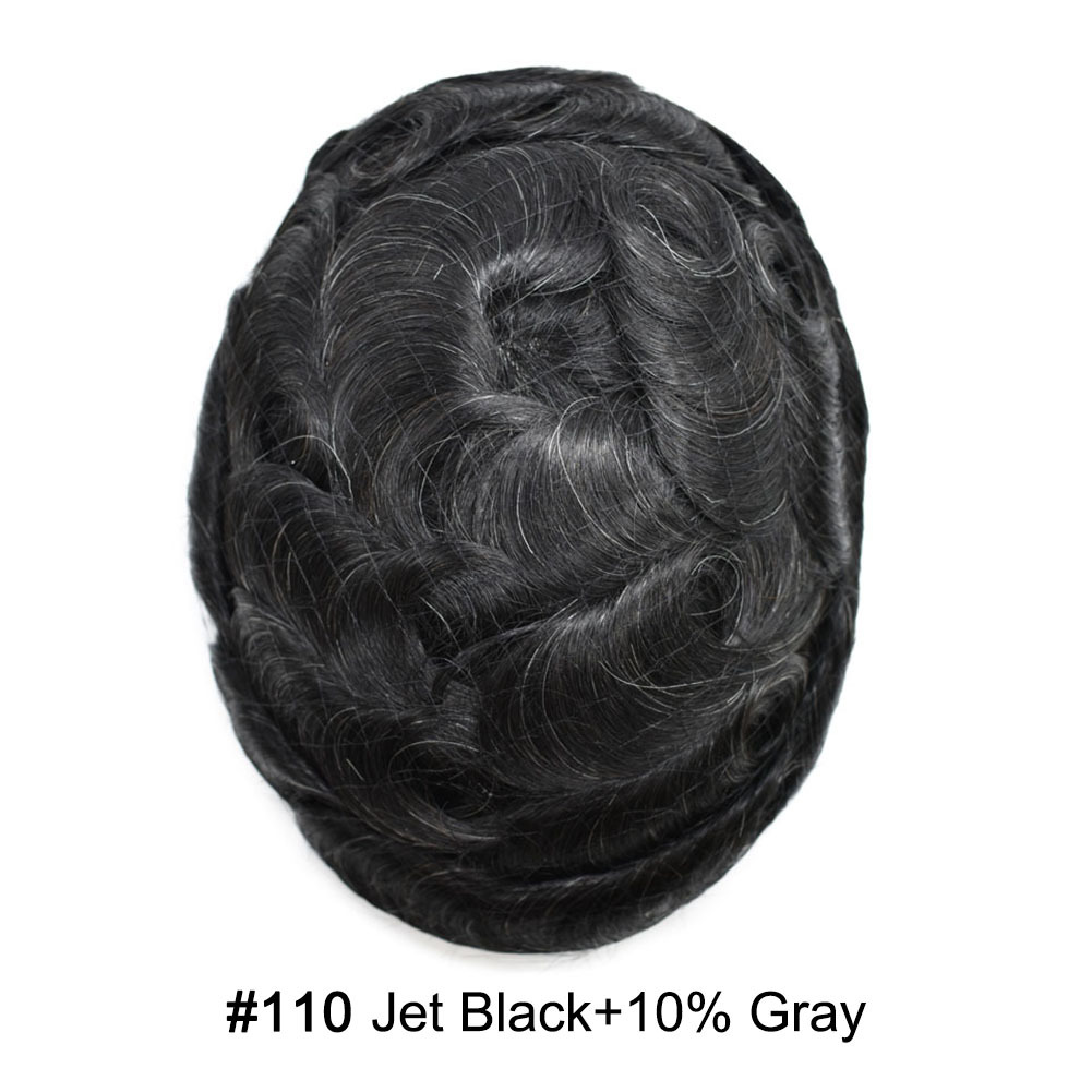 【Goldman Hair】 Fine Monofilament Hair Replacement System Toupee For Men Durable Hair Piece Natural Hairline Hair Replacement System