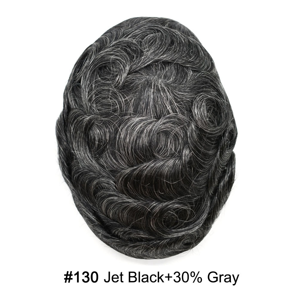 【Goldman Hair】 Fine Monofilament Hair Replacement System Toupee For Men Durable Hair Piece Natural Hairline Hair Replacement System