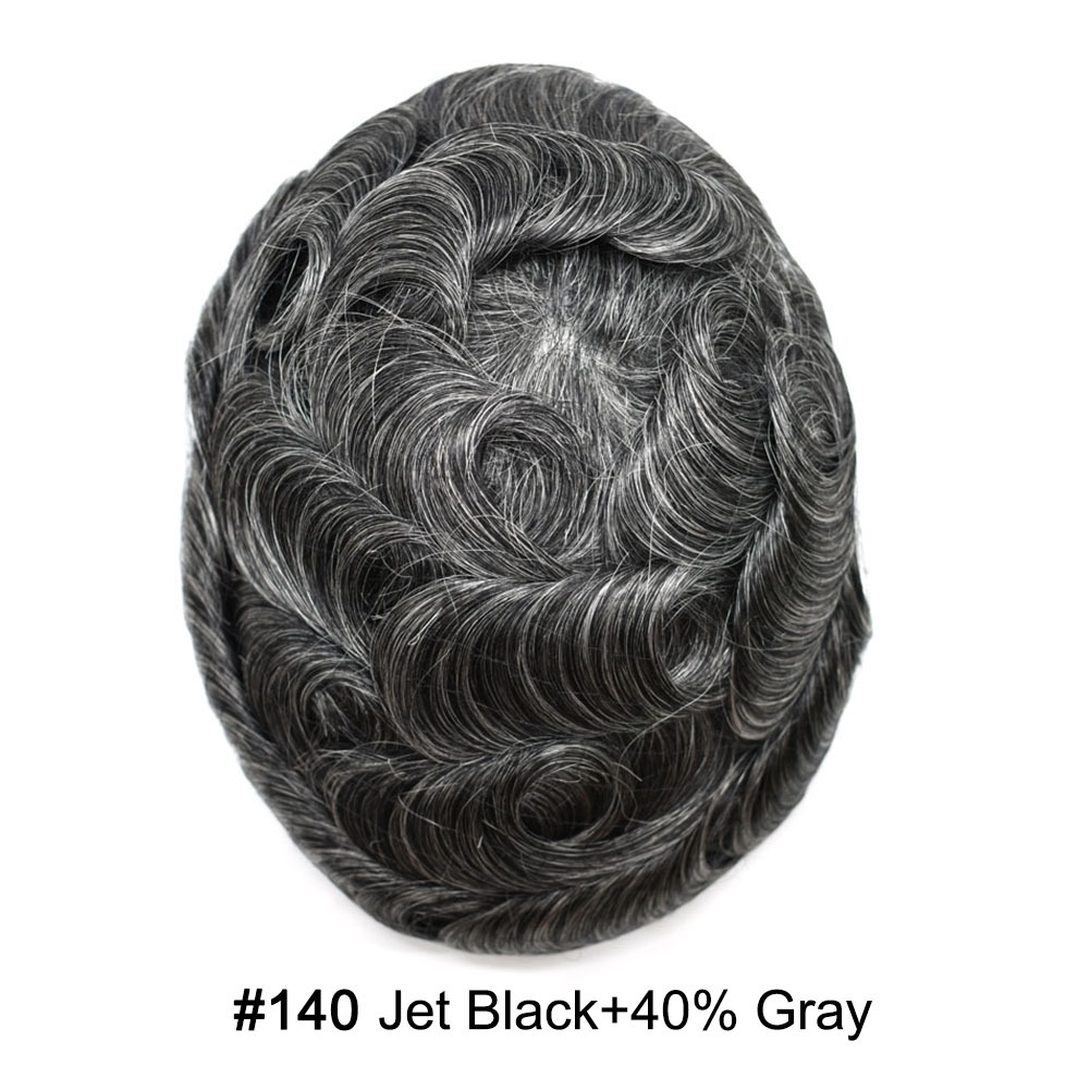 【Goldman Hair】 Fine Monofilament Hair Replacement System Toupee For Men Durable Hair Piece Natural Hairline Hair Replacement System