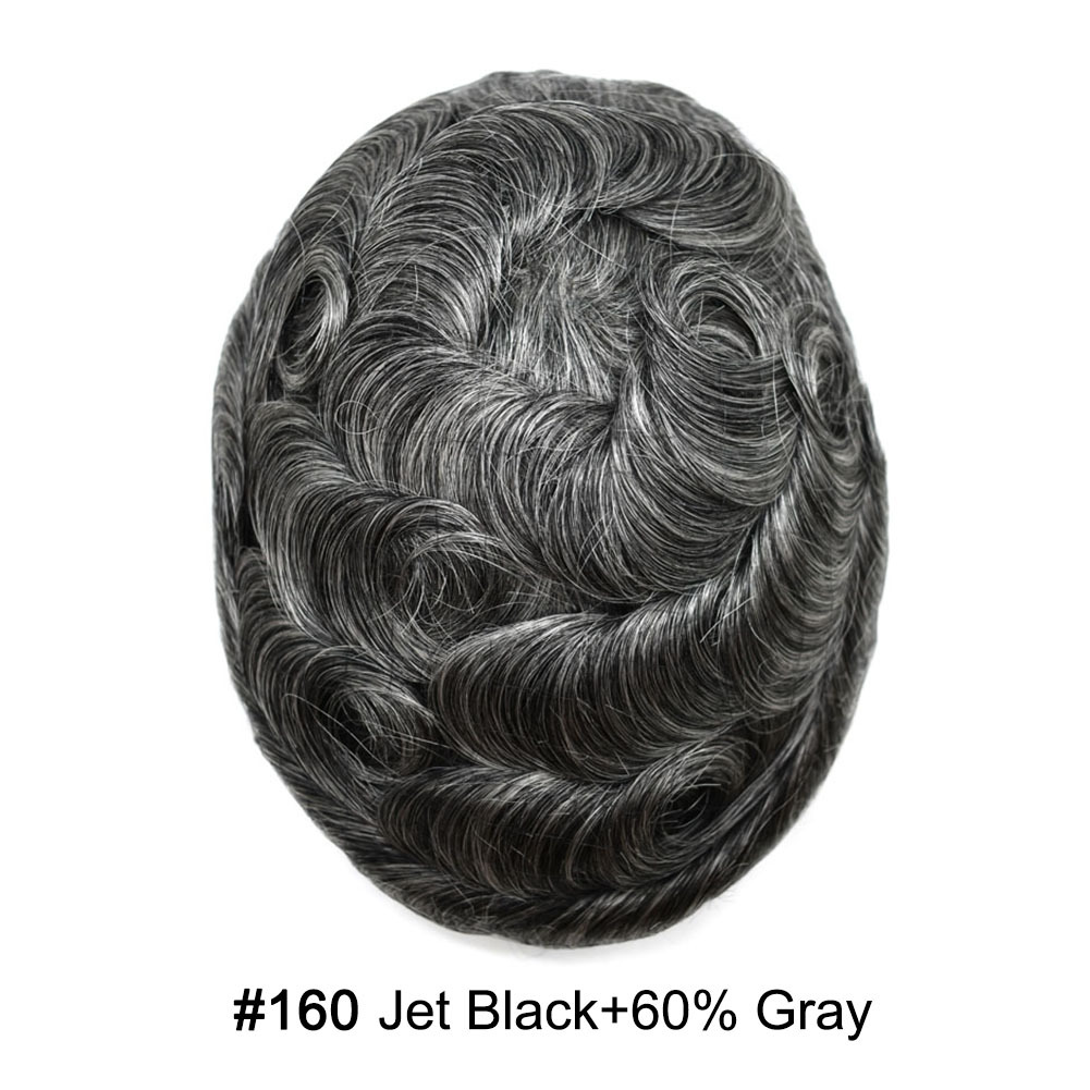 【Goldman Hair】 Fine Monofilament Hair Replacement System Toupee For Men Durable Hair Piece Natural Hairline Hair Replacement System