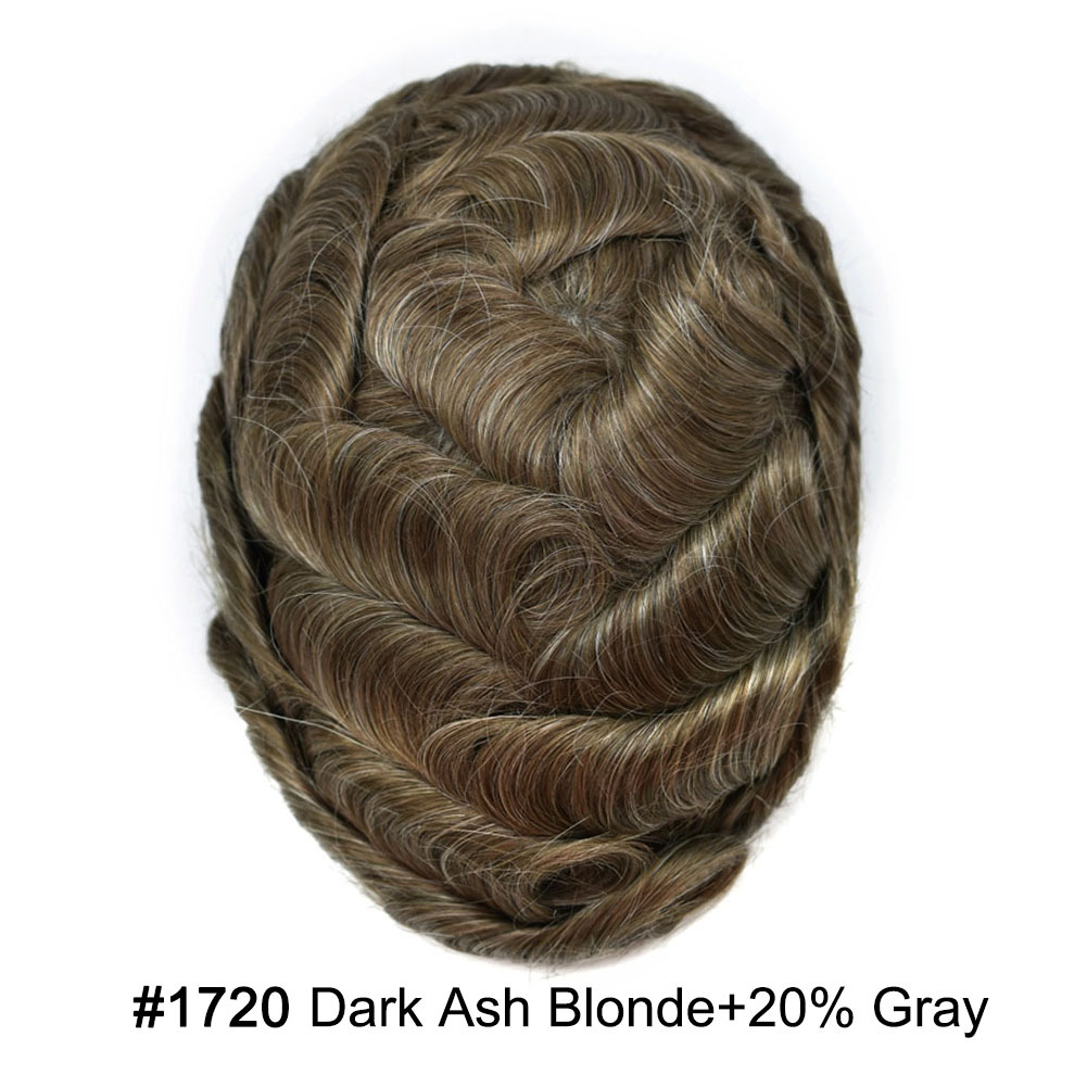 【Goldman Hair】 Fine Monofilament Hair Replacement System Toupee For Men Durable Hair Piece Natural Hairline Hair Replacement System