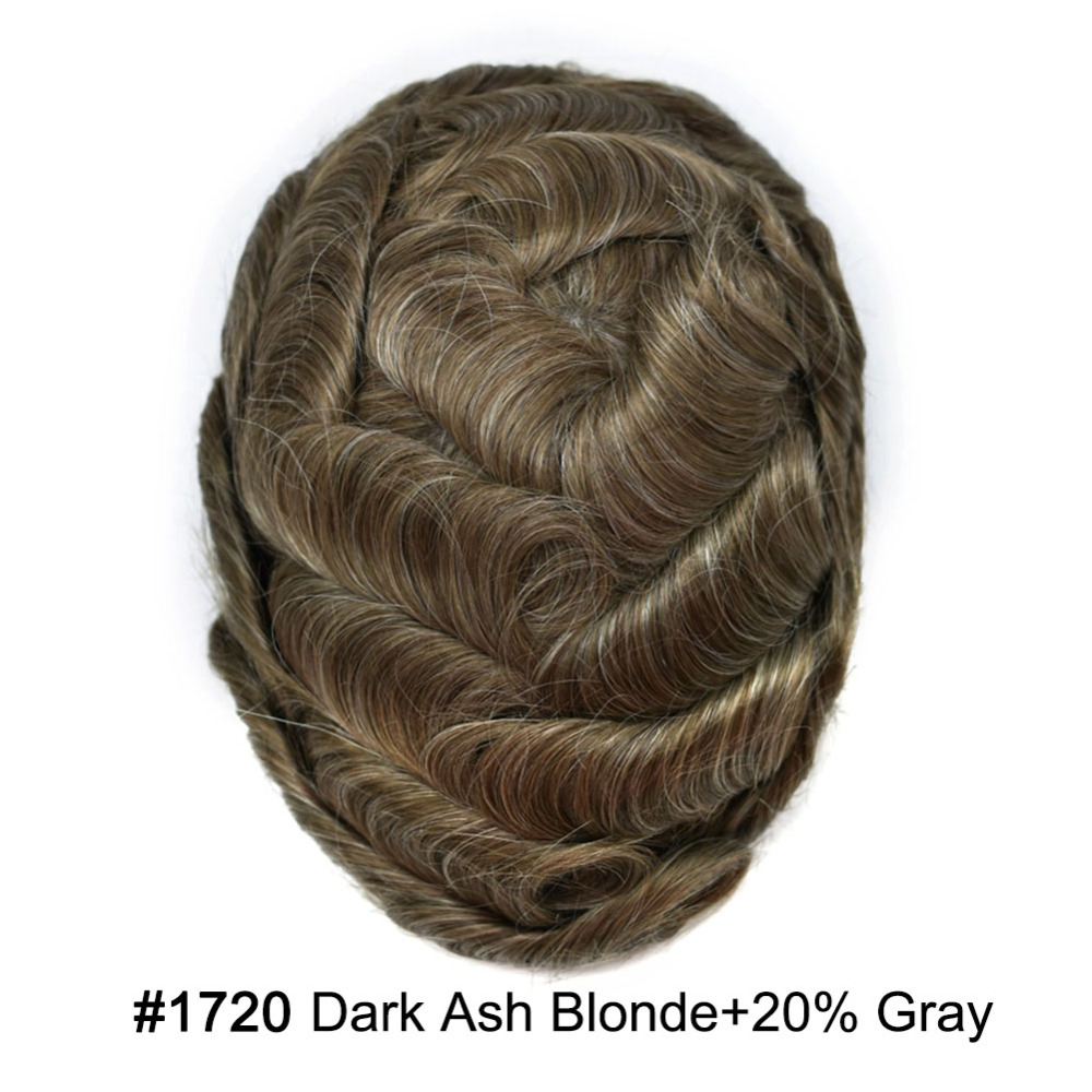 【Goldman Hair】 Fine Monofilament Hair Replacement System Toupee For Men Durable Hair Piece Natural Hairline Hair Replacement System