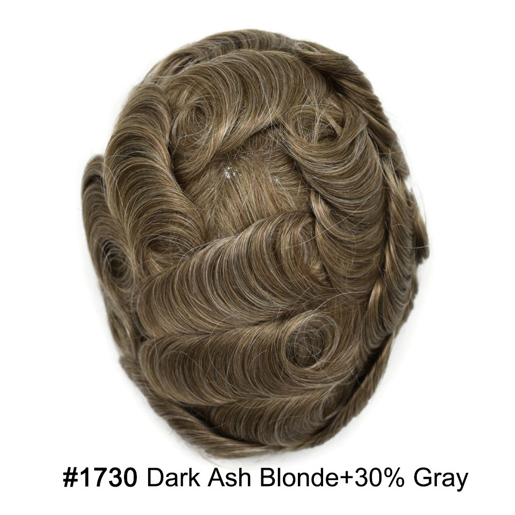 【Goldman Hair】 Fine Monofilament Hair Replacement System Toupee For Men Durable Hair Piece Natural Hairline Hair Replacement System