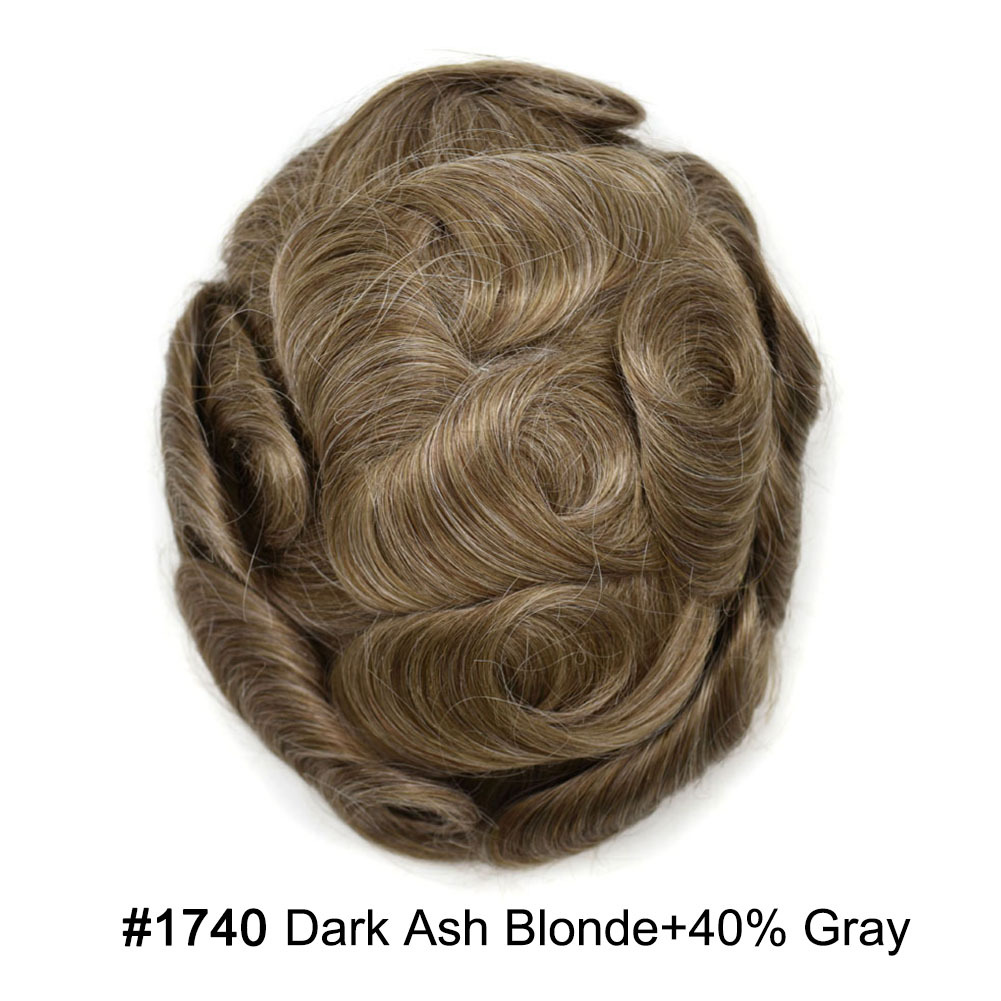 【Goldman Hair】 Fine Monofilament Hair Replacement System Toupee For Men Durable Hair Piece Natural Hairline Hair Replacement System